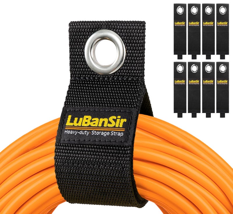 LuBanSir 9 Pack Extension Cord Holder, 17-Inch Extension Cord Storage Strap for Garage Organization and Storage - Image 1